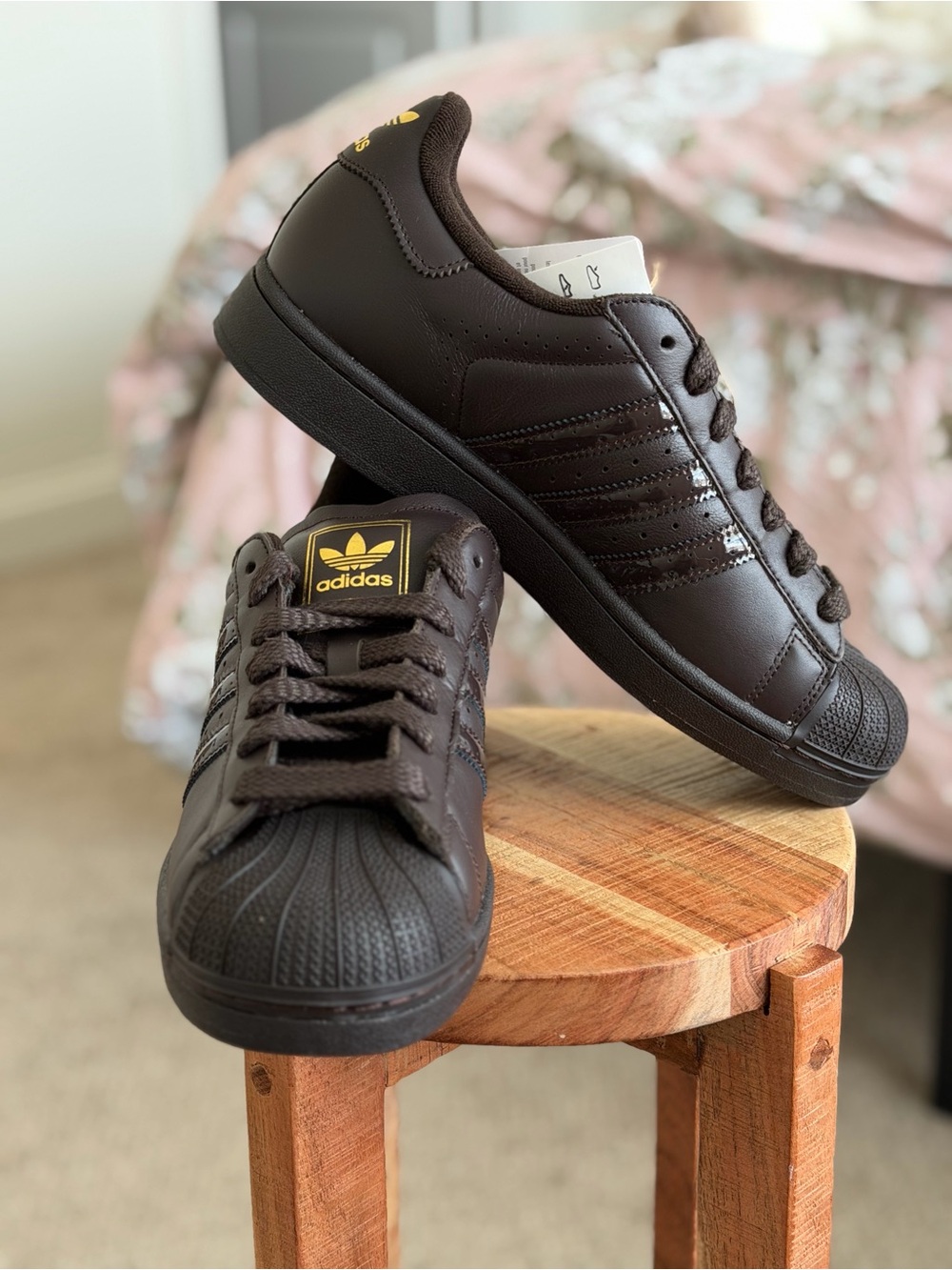 Adidas Superstar II Dark Brown Gold Sneakers Men’s 10 Women’s 11
